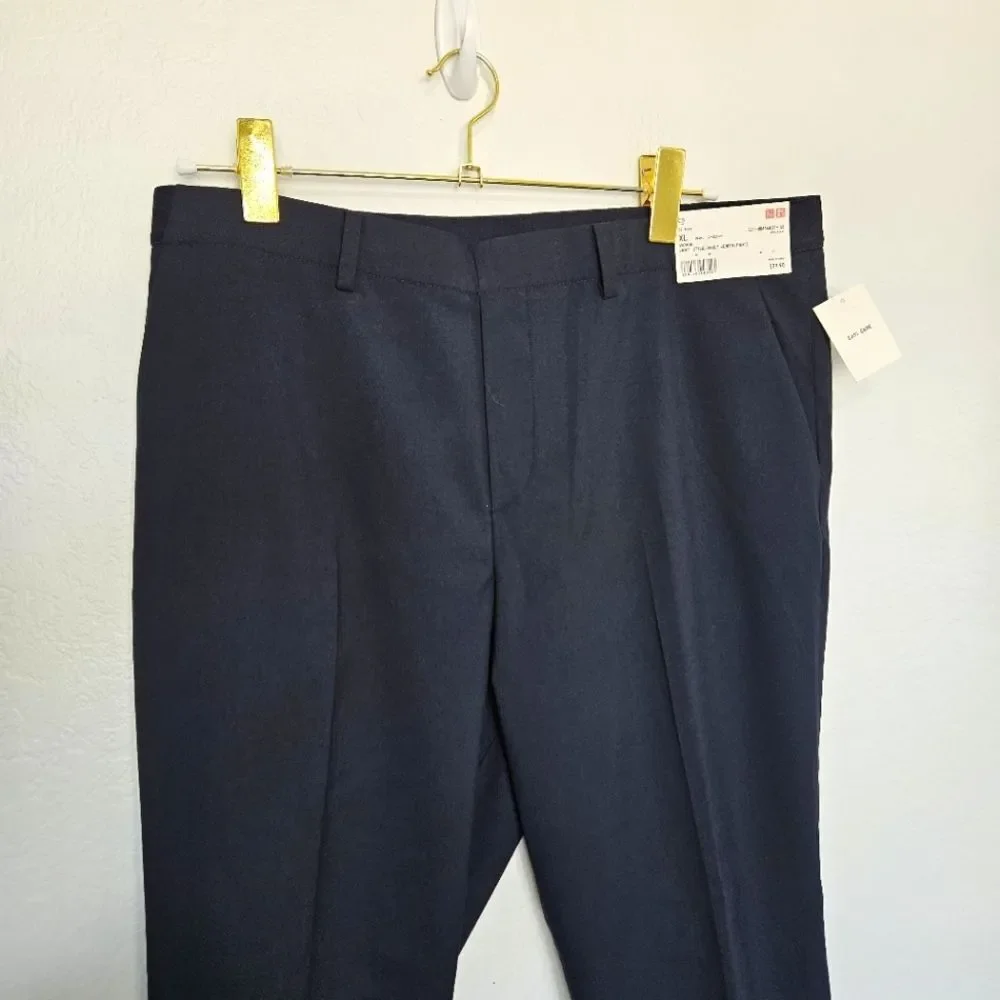 NWT Uniqlo | Smart Style Ankle Length Pants Navy Blue, Womens 32 - 33 - Picture 5 of 8